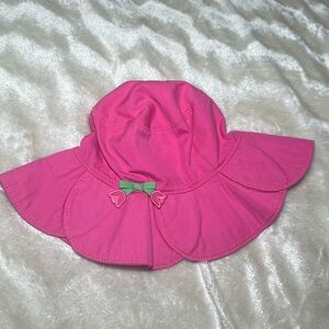Summer hat pink girls comfortable summerr hat for the beach 5-7 years ago girl